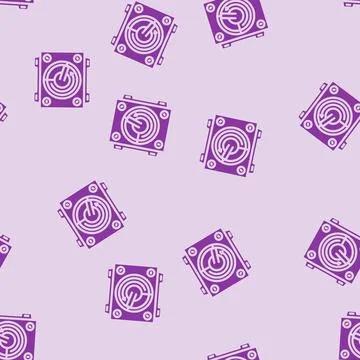 Built timer glyph vector seamless pattern Stock Illustration