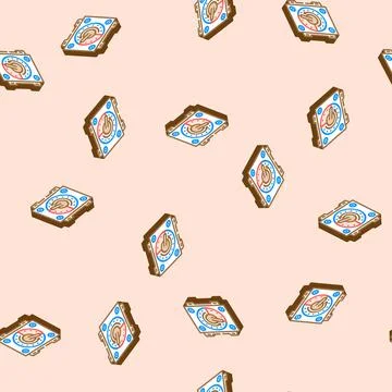 Built timer isometric icon seamless pattern Stock Illustration