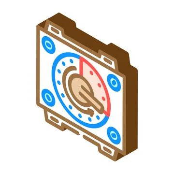 Built timer isometric icon vector illustration Stock Illustration