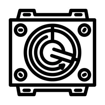 Built timer line icon vector illustration Stockillustratie