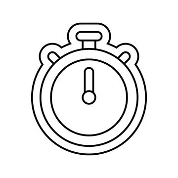 Built timer line icon vector illustration Illustrazione stock