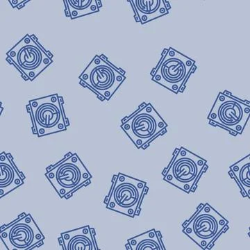 Built timer line vector seamless pattern 库存插图