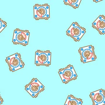 Built timer vector seamless pattern Stock Illustration