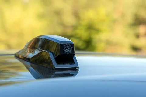 A built-in video surveillance camera installed in the vehicle Stock Photos
