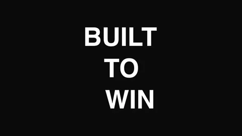 Built To Win Motivational Text Animation Vídeo Stock 334871416