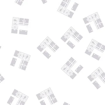 Built in wine cooler glyph vector seamless pattern 스톡 일러스트