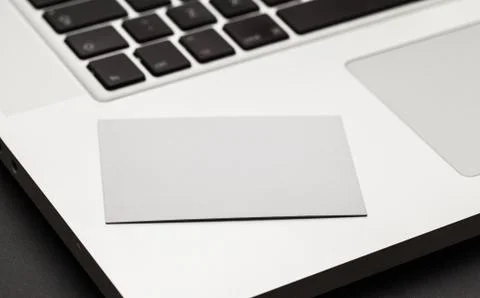 Buisness card on notebook Foto stock