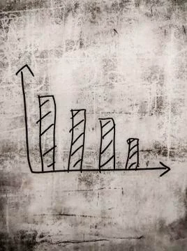 Buisness Chart drawn on White board. Stock Photos