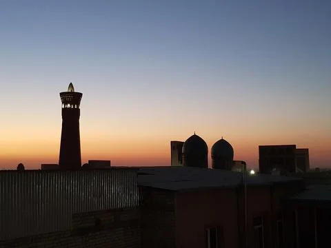 Bukhara in the night Foto stock
