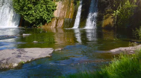 Buki Canyon Fall, Ukrainian Falls, Beautiful Waterfall Vídeos de archivo 63868159