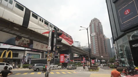 Bukit Bintang Crossing Train passing by Stock Footage 252414178