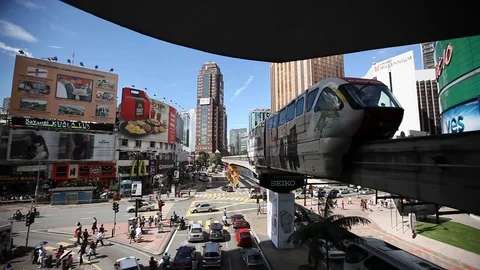 Bukit Bintang view from train station Stock Footage 105565827