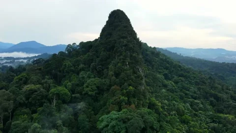 Bukit Tabur East hyperlapse with moving cloud and fog Stock Footage 152938171