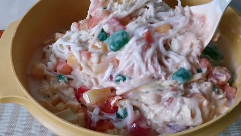 Buko Salad or Fruit Salad Stock Footage 166566203