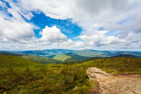 Bukowe Berdo path in Bieszczady Stock Photos