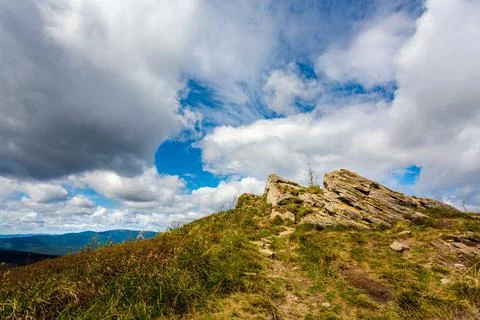 Bukowe Berdo path in Bieszczady Stock Photos