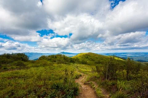 Bukowe Berdo path in Bieszczady Stock Photos