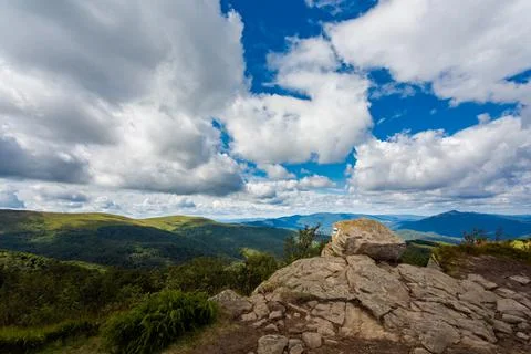 Bukowe Berdo path in Bieszczady Stock Photos