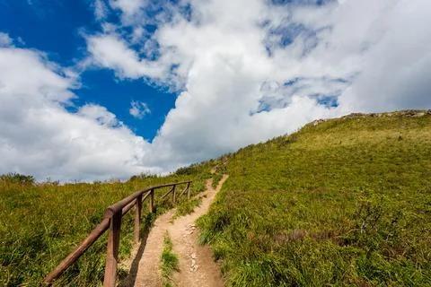 Bukowe Berdo path in Bieszczady Stock Photos