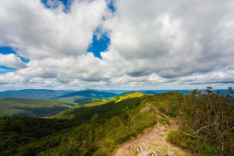 Bukowe Berdo path in Bieszczady Stock Photos