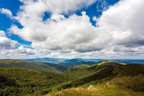 Bukowe Berdo path in Bieszczady Stock Photos