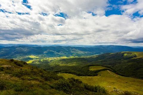 Bukowe Berdo path in Bieszczady Stock Photos