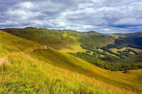 Bukowe Berdo path in Bieszczady Stock Photos