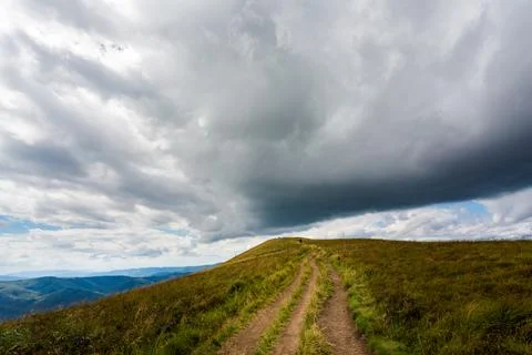 Bukowe Berdo path in Bieszczady Stock Photos