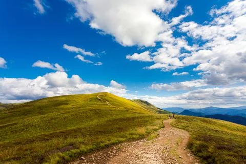Bukowe Berdo path in Bieszczady Stock Photos