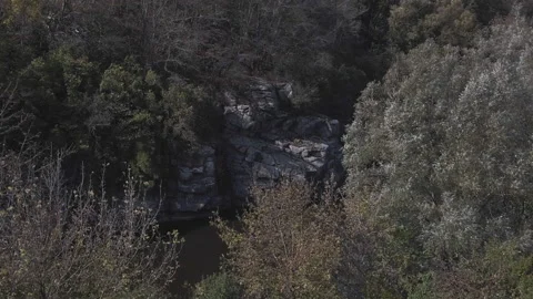 Buky Canyon waterfall deep river valley Hirskyi Tikych Cherkasy Ukraine Stock Footage 220653399