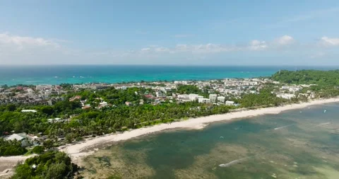 Bulabog Beach in Boracay, Philippines. Stock Footage 266920173