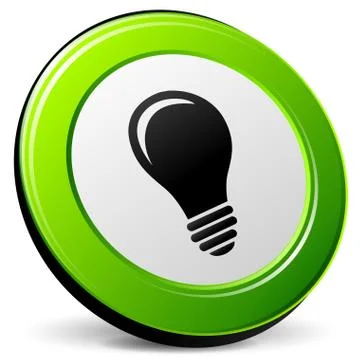 Bulb 3d icon Stock Illustration