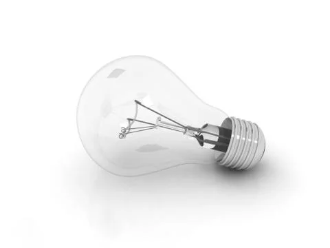 Bulb 3D isolated on a white background Stock Illustration