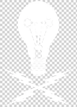 Bulb and Bolt White Stock Illustration