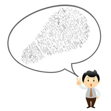 Bulb and formulas. the idea of  vector background Stock Illustration