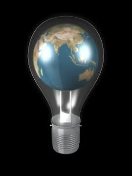 Bulb and globe Illustrazione stock