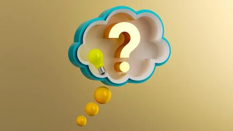 Bulb and question Stock Illustration