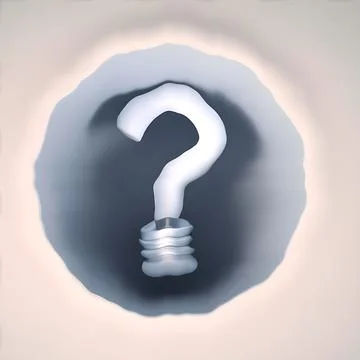 Bulb and question mark , ideas concept Stock Illustration