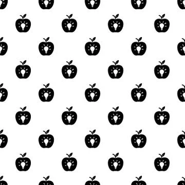 Bulb apple pattern vector seamless 库存插图