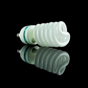 Bulb on black background Foto stock