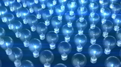 Bulb Blue Animation 3D Glows Stock-Footage 46855812