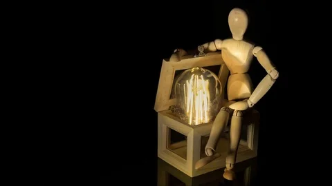 A BULB IN A BOX Stock Footage 75819014