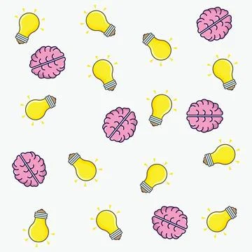 Bulb brain background  concept illustration vector design Illustrazione stock