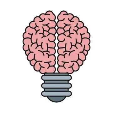 Bulb brain creative ilumination intelligence 스톡 일러스트