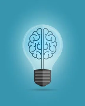 Bulb Brain Stock Illustration