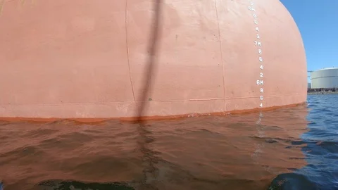 Bulb of a cargo ship Stock Footage 91829086