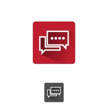 Bulb chat APP icon vector Illustrazione stock