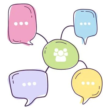 Bulb chat diagram Stock Illustration