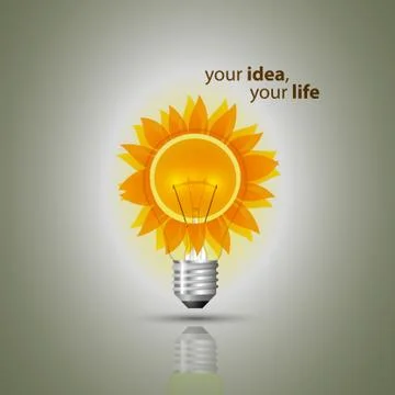Bulb concept - Eco Stock Illustration