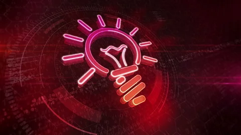 Bulb concept symbol cyber icon Stock Footage 334780280